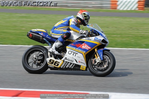 2009-05-09 Monza 1187 Superbike - Qualifyng Practice - Jakub Smrz - Ducati 1098R